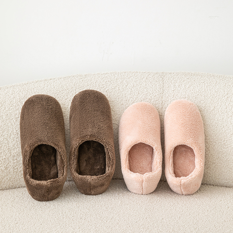 保暖日式家居毛毛棉拖鞋秋冬季
