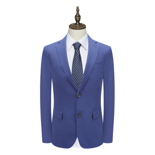 22F145 意大利绵羊毛两粒扣无开衩商务西装 B1571鸟男式 春秋西服