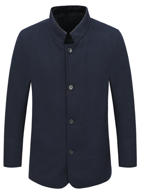 SF330圣冬季男式尼克服 山羊绒獭兔毛领兔毛皮胆一体休闲保暖外套