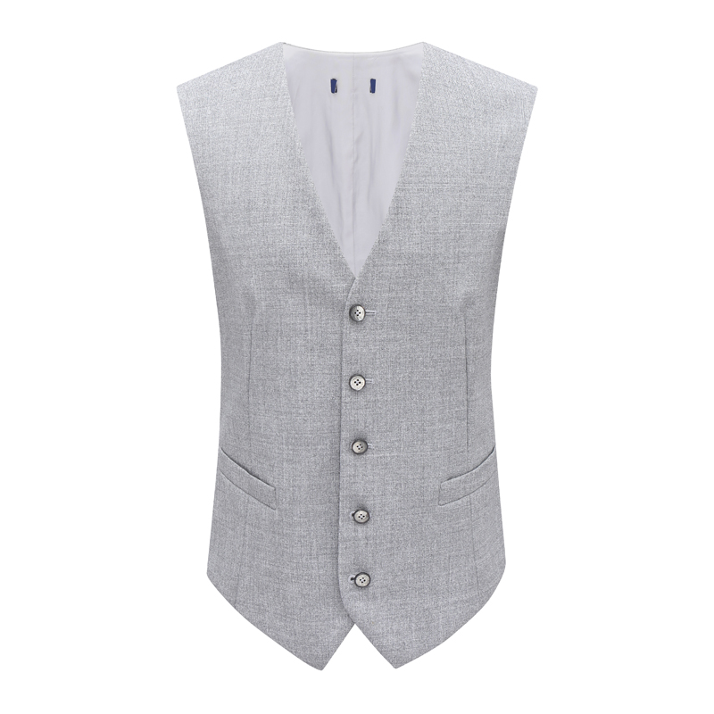 F4032鸟牌男式马甲绵羊毛意大利面料春秋厚度商务休闲上衣 211201