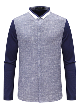 SF105圣男式春秋长袖衬衫 棉百搭时尚商务休闲上衣