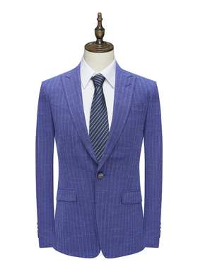 B1547鸟男式春秋西服 绵羊毛一粒扣双开衩商务西装201029