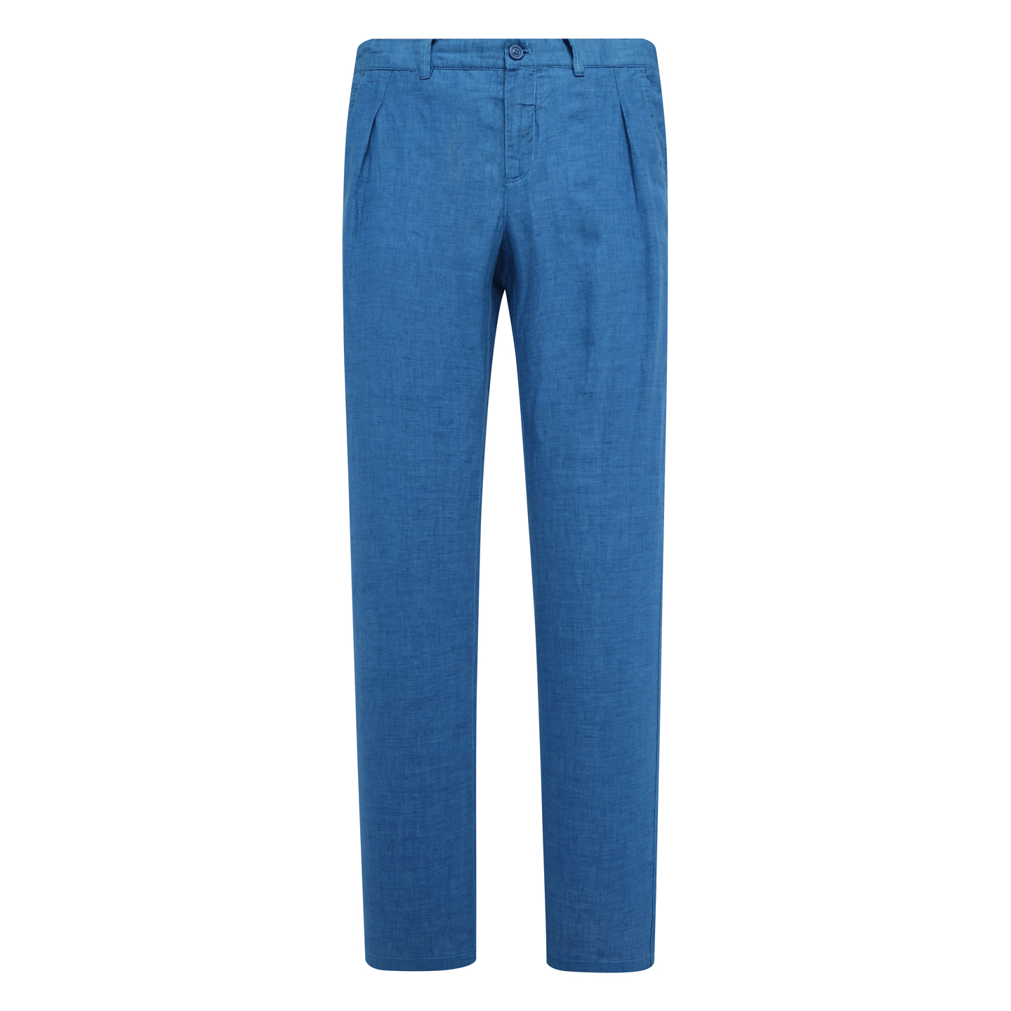 MY430美春秋厚度男式休闲裤 亚麻中腰修身商务休闲长裤 蓝色