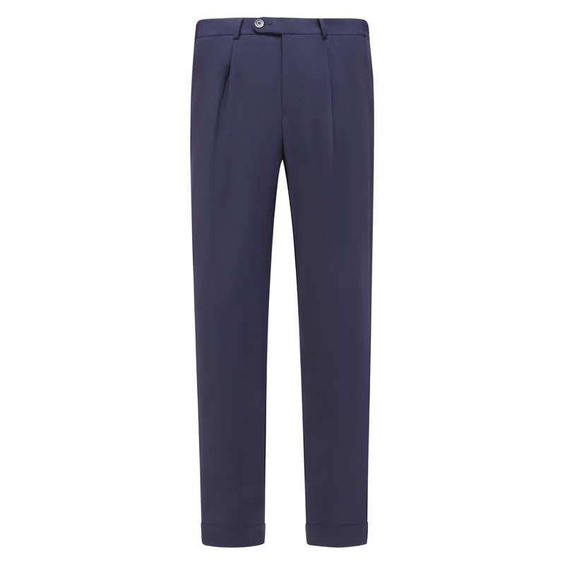 J1719鸟春秋款男式西裤 绵羊毛中腰修身商务休闲长裤 201708