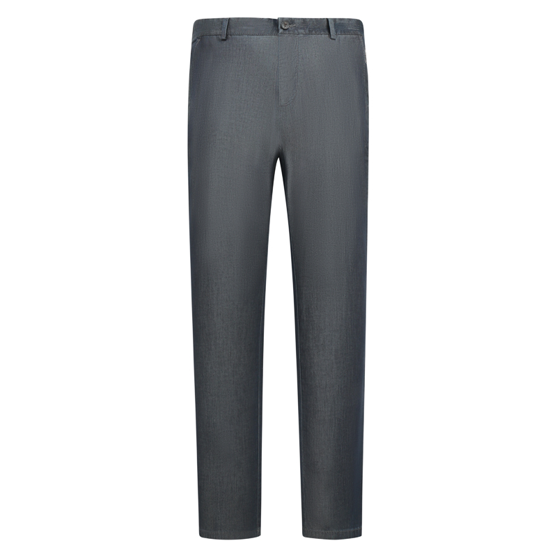 AB1261邦纳春秋厚度男式休闲裤 棉中腰修身商务休闲长裤 深蓝色