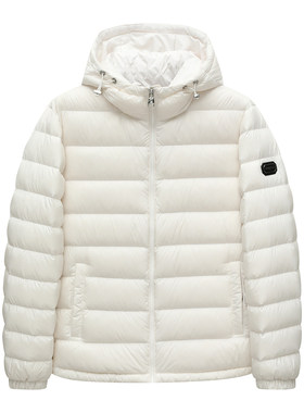 H1343冬季男式羽绒服 白鸭绒商务休闲保暖防风外套 白色