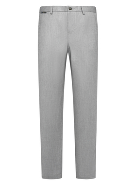 AB1183邦纳春秋厚度男式休闲裤 中腰修身商务休闲长裤 浅灰色