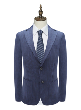 B1620鸟男式春秋西服 两粒扣后中开衩商务西装 213202