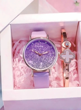 紫色生日礼物女生初高中生女童六一儿童节小学生毕业学霸女孩手表