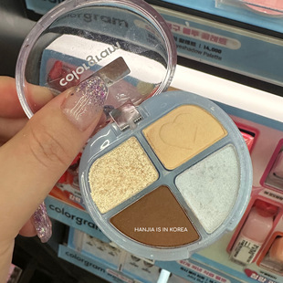 韩国Colorgram四色眼影盘24年新款珠光偏光高光亮片大地色基础盘