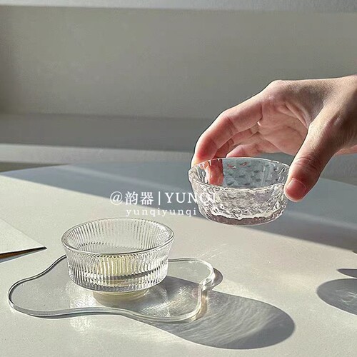 ins家用商用耐热玻璃酱油碟调味碟酱碟蘸料碟子小杯番茄酱调料碟