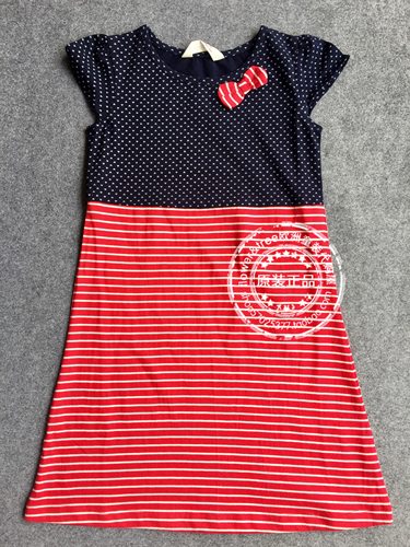 国内现货】欧洲正品 BeeBay女童条纹纯棉连衣裙5-6岁116cm