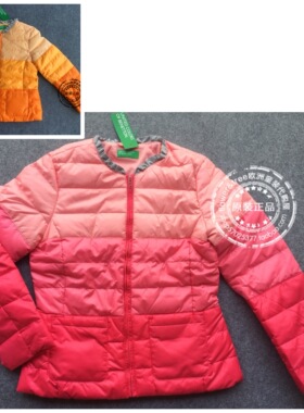 国内现货】意大利正品BENETTON贝纳通童装女大童秋冬棉服外套