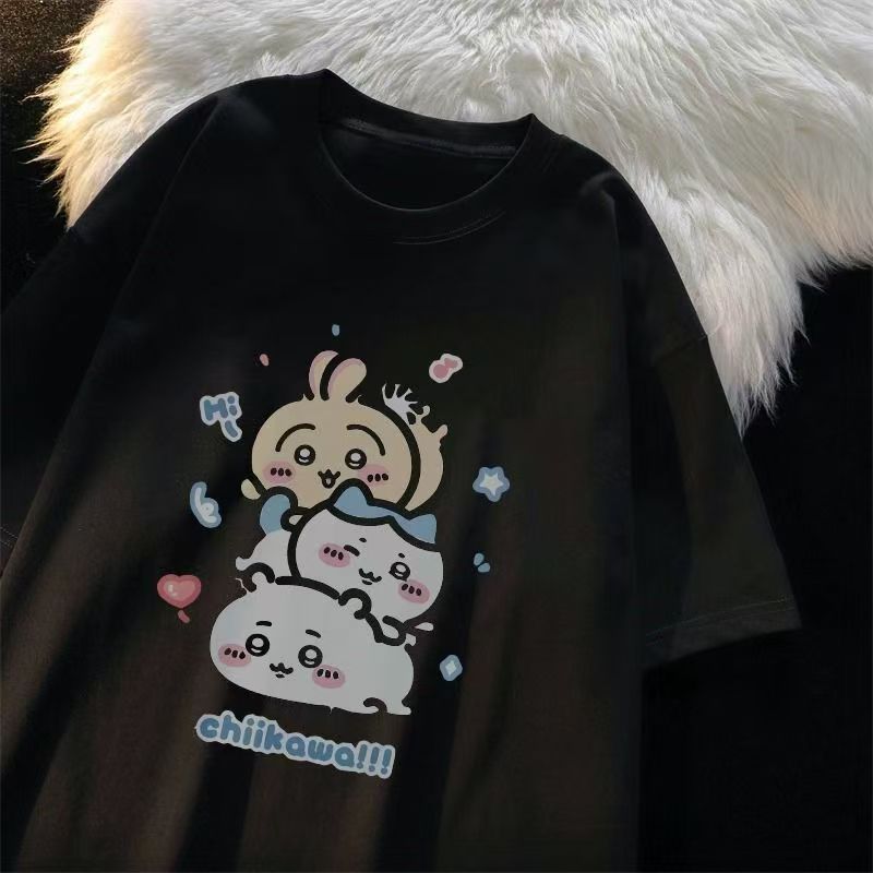 日系软萌卡通印花短袖T恤