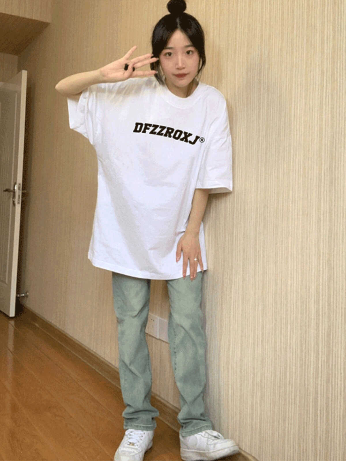 纯棉宽松男女正肩短袖t恤夏季潮牌美式T恤重磅白色女半袖上衣
