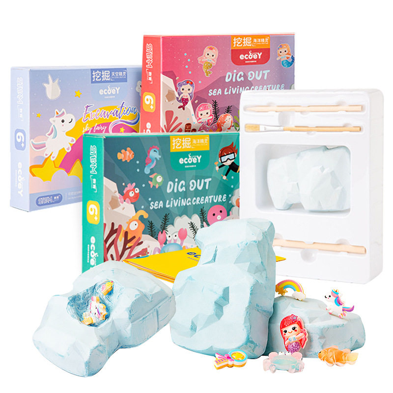 CHILDRENS ARCHAEOLOGICAL DIGGING TOYS MERMAIDS ELVES OCEANS BOYS GIRLS DIGGING G  BLIND BOXES HANDMADE DIY TREASURE HUNTING