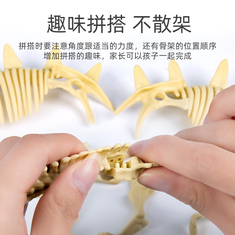 CHILDREN DINOSAUR FOSSIL TYRANNOSAURUS REX STEGOSAURUS SKELETON MODEL HANDMADE DIY MADE DIGGING BOY ARCHAEOLOGICAL EXCAVATION TOY