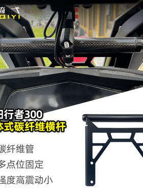 适用三阳行者300横杆改装一体支架九妹夫F300碳纤维拓展支架配件