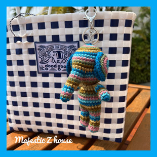 goodgoods#泰国正品网红小象挂件菜篮包配饰手工编织大象装饰