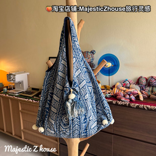 ChiangMai#泰国清迈手工托特包中性通勤女包肩包挎包三角包流苏包