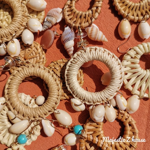 Bali#波西米亚耳环巴厘岛沙滩欧美INS风网红东南亚泰国度假配饰IG