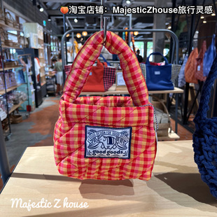 goodgoods#泰国正品格纹包手提包大象包撞色手拿包拎包民族旅行包