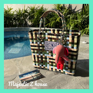 goodgoods#泰国正品网红菜篮包手工编织包大象包彩虹包小众手提包