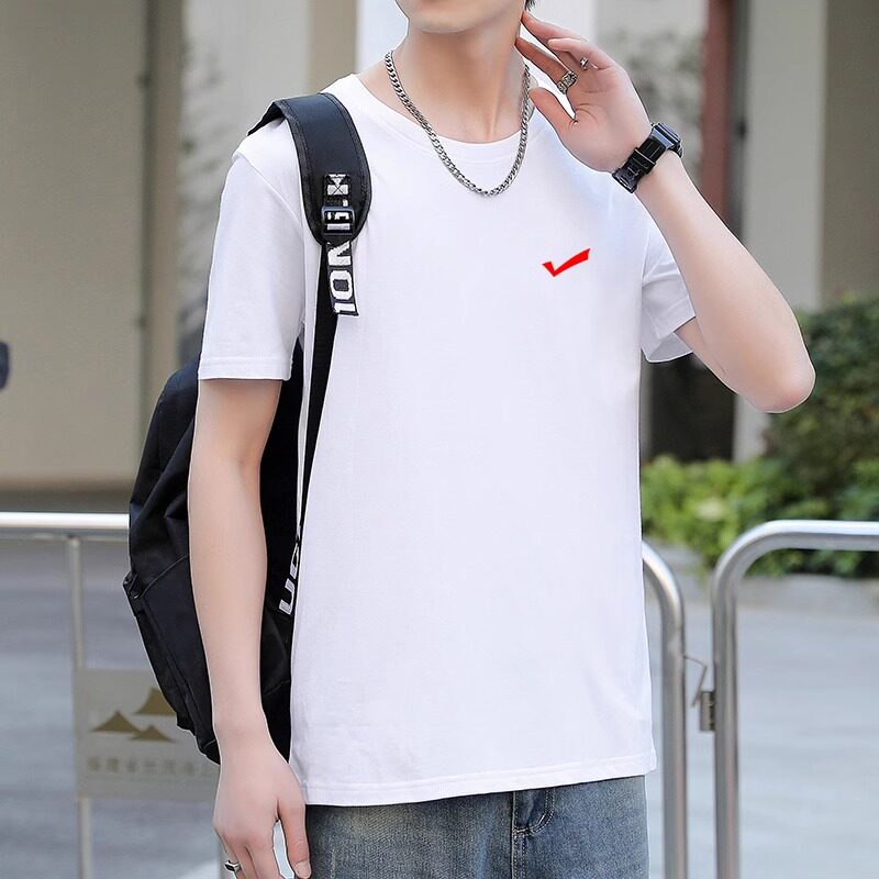 2025新夏季中高考T恤男女考试专用纯棉红色团购对勾短袖班服定制t