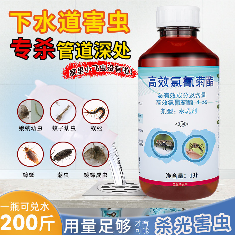 灭杀下水道小飞虫喷剂蛾蚋管道除虫卫生间厕所蟑螂除虫防虫杀虫剂