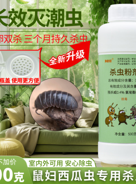 防潮虫鼠妇西瓜虫专用除杀爬虫克星家用全窝端室内非无毒杀虫粉剂