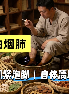 油烟肺中草泡脚泡澡药包鼻呼吸气困难排出走路喘气说话耗神芳疗