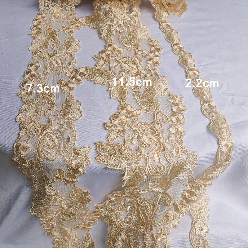 DIY服装辅料香槟色刺绣蕾丝家居服睡裙内衣配套花边辅料,居家布艺,花边,淘宝优惠券,粉丝福利购,淘宝优惠卷
