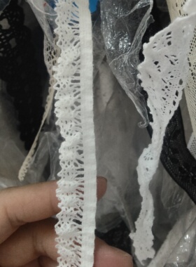 宽1.6cm米白色棉线弹力带宽边橡筋蕾丝花边DIY娃衣bbd服装辅料