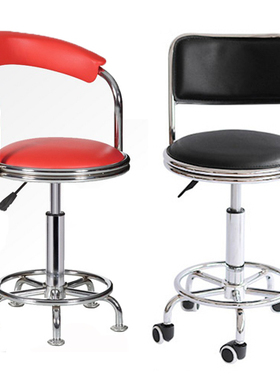 简约电脑椅工厂伸缩椅子前台高脚靠背升降旋转皮吧凳小圆凳酒吧椅