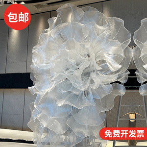 珠光纱风琴纱褶皱欧根纱手工纱