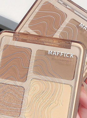 MAFFICK高光修容盘一体盘便携式哑光提亮闪粉防水防汗眼影持久