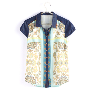 蕾D休闲开衫短袖雪纺王