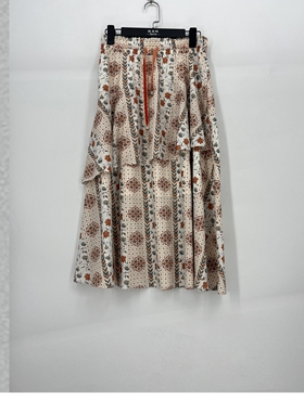 夏款 撤柜品牌 A系列 小清新印花松紧腰减龄半身裙女 10178