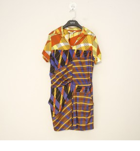 领纯棉亮丽色系翻领短袖 夏款 衬衫 9系列 连衣裙8815E 撤柜品牌