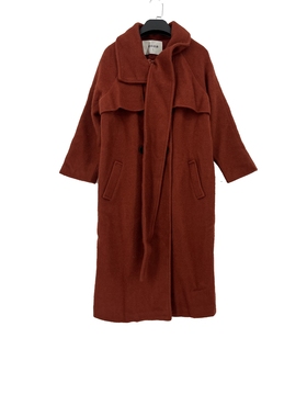 春秋款 撤柜品牌 时*味* 时尚百搭翻领长款毛呢外套女 80606