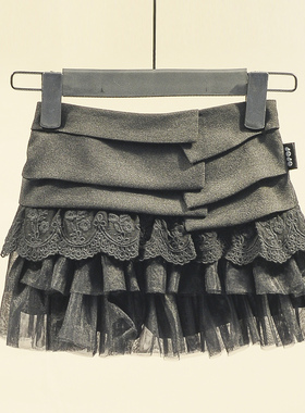 JOJ**久 童装 双色时尚百搭可爱蛋糕裙短款半身裙女童 15390280