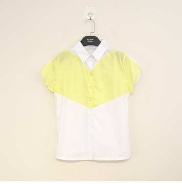 撞色拼接时尚百搭衬衫