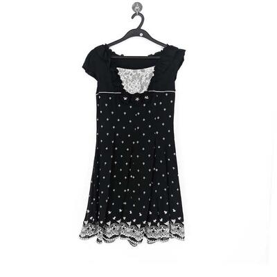 木耳边修身显瘦雪纺连衣裙