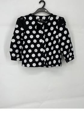 春秋款 JOJ**久童装 黑白波点圆领外套女童 15350204