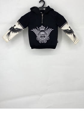 春秋款 JOJ**久童装 连帽可拆袖小童太空棉男女T恤1151153