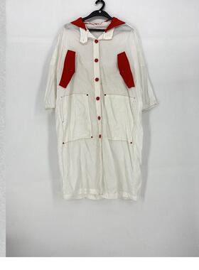 春秋款 撤柜品牌 *系列 撞色拼接可拆帽休闲风衣女92080-3下