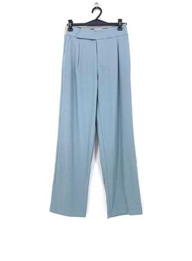 春秋款 撤柜品牌 飘L系列 半松紧腰高腰显瘦休闲直筒裤女14117