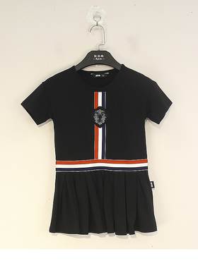 夏款 JOJ**久童装 舒适个性休闲连衣裙女 22358