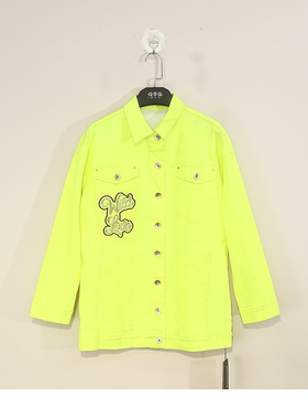 春秋款 撤柜品牌 哥D系列* 牛仔抢眼个性字母刺绣外套女20174