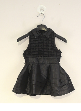 春夏款 JOJ**久童装 小童无袖翻领收腰连衣裙女 80130